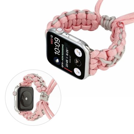 Cool braid style rem til Apple Watch Series 6 / 5 40mm - pink