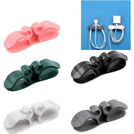 Kabelorganiserare 5-pack Självhäftande kabelvinda Apparatkabelorganiserare för USB-kablar strömsladdar mixers kaffebryggare airfryers och andra