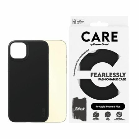 CARE by PanzerGlass Fearlessly Fashionable Etui til iPhone 15 Plus - Sort