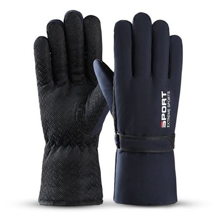 1Pair Ski Gloves Thermal Gloves NAVY