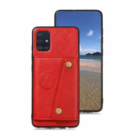 Samsung Galaxy A71 - Skal med Kortfack Röd