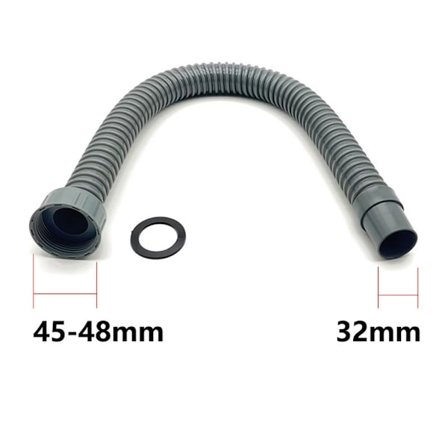 Fleksibel avløpsslange 45mm-48mm/32mm, for tilkobling til vannkran