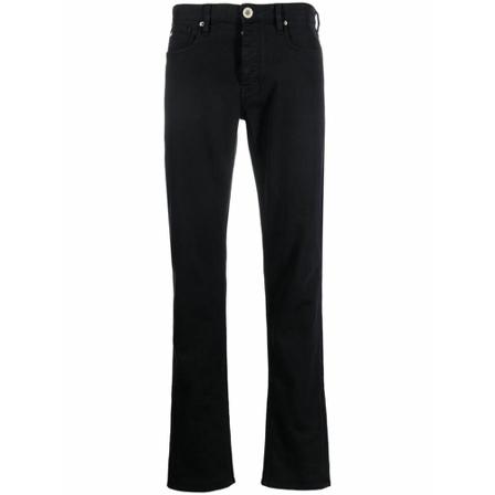 Emporio Armani, Straight Jeans Zwart, Heren, Maat:W40