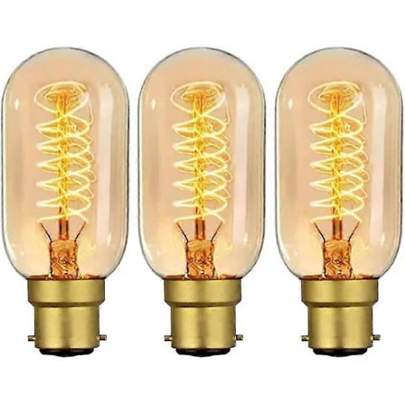 40W B22 Vintage Edison -lamput Bajonetti, himmennettävät, B22 BC Filament Vintage Bajonetti -lamput Lämmin Valkoinen, T45 Antiikki Retro -lamput 230V 