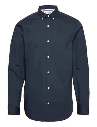 Long Sleeved Cotton Poplin Shirt Blue Original Penguin