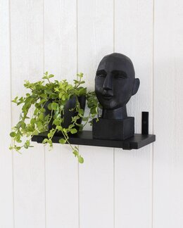 Hylleplate Svart - 30 x 12,5 x 1,8 cm - Linea