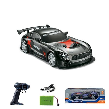 RC Bil 2.4G 4WD 1:14 Fjärrkontroll Bil Höghastighets Sport Drift Racing Fordon med Ljus Ljud Leksaker för Pojkar Barn Gåvor