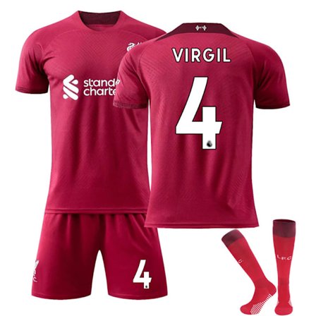 22-23 sæson hjemme No. 11 Salah trøje No. 10 Mane fodbolduniform No. 4 Van Dijk
