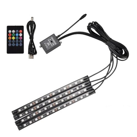 Neon Light Foot Strip Light Kit 48LED FJERNBETJENING USB 48LED FJERNBETJENING
