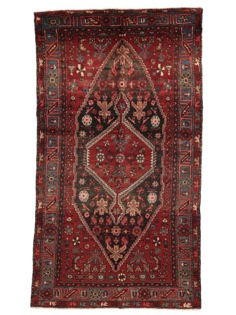 Zanjan Teppe 149X268 Mørk Rød/Svart Ull, Persia