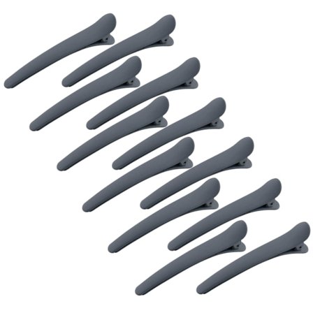 12 stk hårklemmer for stylingseksjoner, 3,1 tommer matte alligator hårklemmer hårspenner ingen brett andebildet hårklemme