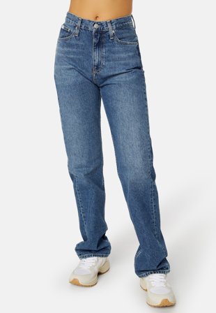 Calvin Klein Jeans High Rise Straight 1BJ Denim Dark Klær