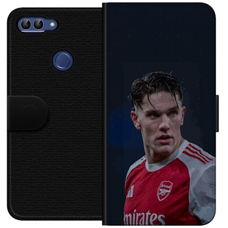 Yhteensopiva Lompakkokotelo Huawei P smart Pastellivärikkäät sateenkaaret, joissa on valkoiset tähdet ja pehmeä väriero taivaallisessa unelmahimmessä