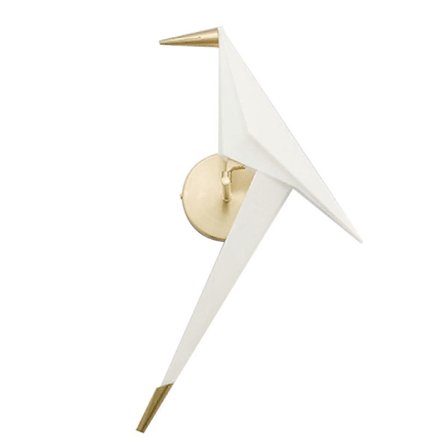 LED Origami Kran Fugl Bordlampe med Nordisk Metallbase, Soverom/Stue Lampe