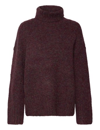 Vero Moda Vmingrid Ls Roll Neck Pullover Noos - Burgundy - XS