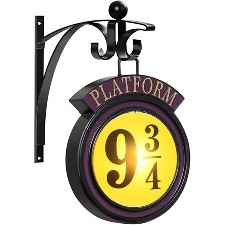 Vintage Plattform 9 3/4 Nattlampa, Heminredningsskylt Lampor Dekoration