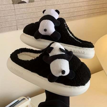 Søte Panda Minimalistiske Varme Hjemmesko, for Vinter., For Tenåringer