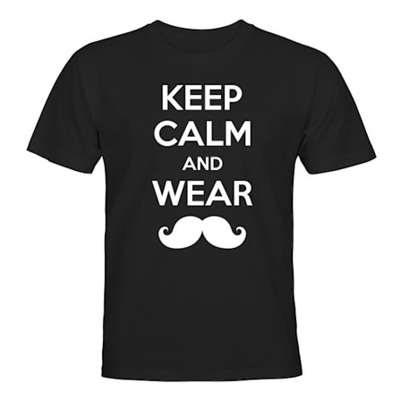 Keep Calm Wear Mustache - T-SHIRT - HERR