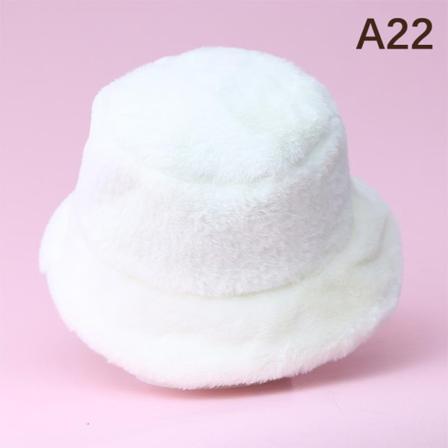 Vinter Fuskpäls Fluffy Bucket Hats Dam Utomhus Varm Solhatt S