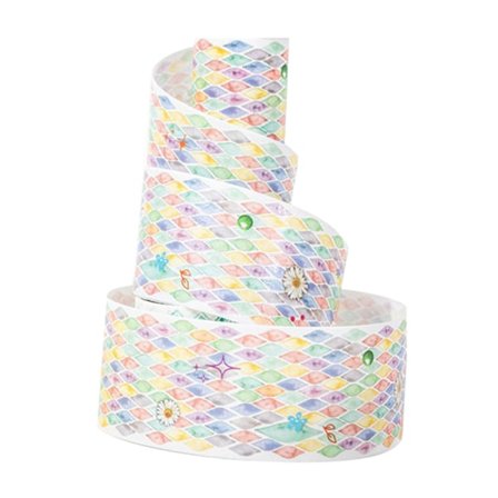 Dekorativt tape, klart mønster, alsidigt farvefast håndkonto dekorative tapes til notesbøger, kuverter, DIY