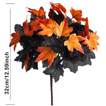 Falsk smilende ansigt græskar silke ahorn blade buket til fest taksigelse dag hjem pejs bord indretning