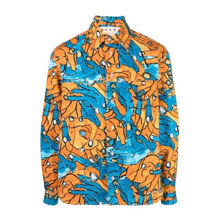 Marni, Shirts Blauw, Heren, Maat:M