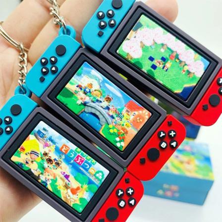 2020 Nya Nintendo Switch Bilnyckelring Mode Mjukt Gummi Pvc K