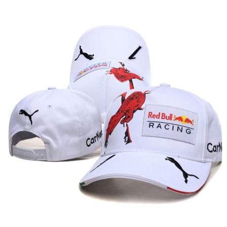 Rød Bull baseballkasket med høj top og lille logobroderi til mænd og kvinder, hiphop, stor hovedomkreds, hat med flad skygge, trendy racerhat af 