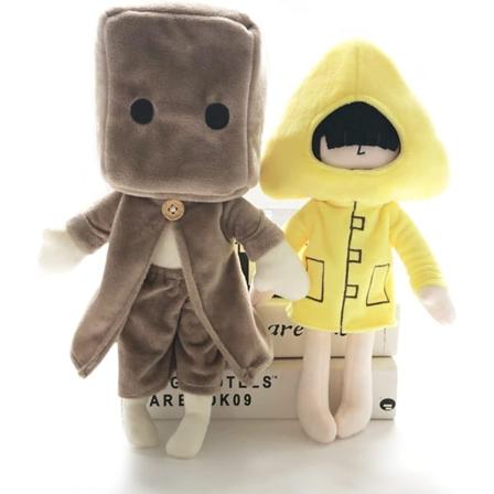 Little Nightmares plysj Mono Bag Hat Little Nightmares 2 og Nomes plysj leketøy dukke gaveidé for barn jenter gutter barn spillfans-WELLNGS Gray,XL