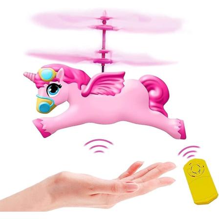 Ny flygende fe helikopter leker gaver til barn i alderen 6 7 8 9 -14 år gammel, Rc flygende ball leker håndkontroll drone (flygende fe enhjørning)