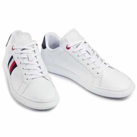 Tommy Hilfiger Essential Leather Cupsole 40 , Wit , Heren , Maat: 40 EU Sneakers