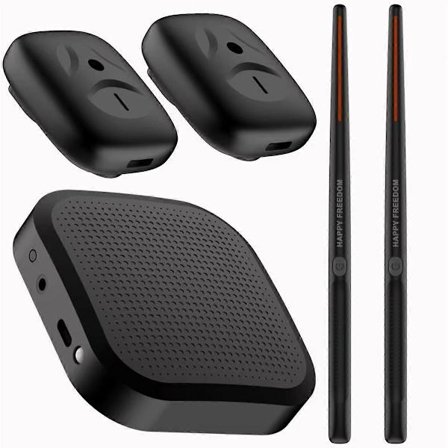 Bærbart elektronisk lufttrommesett - Virtuelle trommestikker og pedaler, ideelt for nybegynnere, barn og voksne B