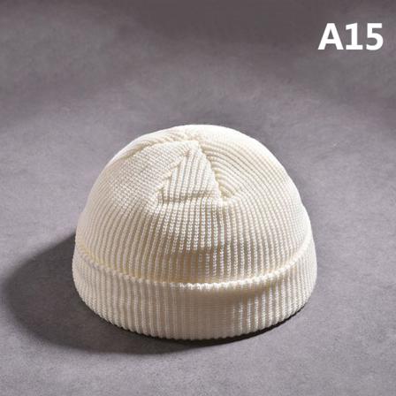 Hip Hop Beanie Stickad Solid Winter Warm Hats För Kvinnor Och Män