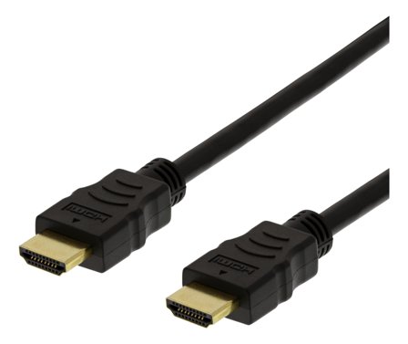 Deltaco HDMI-1040D-FLEX - HDMI-kabel med Ethernet - 4 m