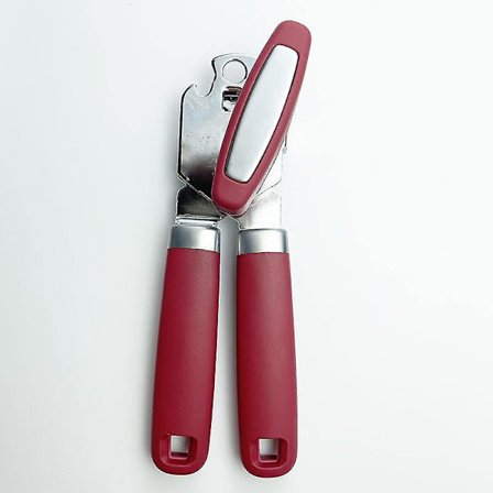 Burköppnare manual, konservöppnare med magnet, handburköppnare med skarpt blad slät kant, handhållna konservöppnare