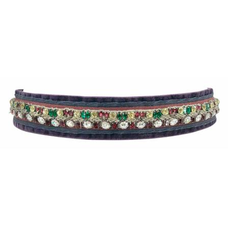 Prada Vintage Prada Bælte in purple velvet with large Swarovski crystals Brun, Dame Vintage Accessories, Størrelse: ONE Size