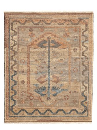 Hand Knotted Oushak Indo Rug 246X300 Wool Brown/Orange Large