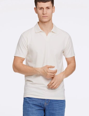 Lindbergh Stretch Polo Shirt S/S - Cream - XL