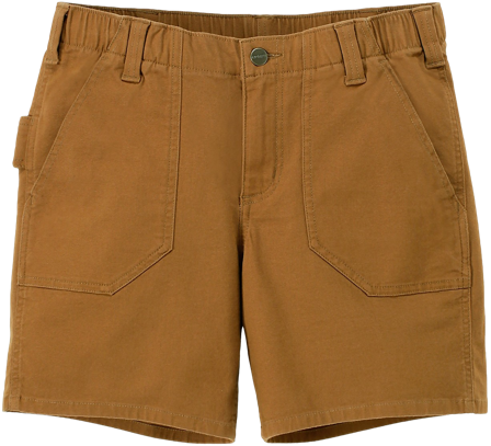 Carhartt Workwear Carhartt W's Relaxed Fit Canvas Work Short Carhartt Brown