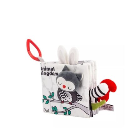 Myk pedagogisk sansebok, tekstilmateriale, uglemønster