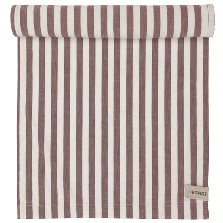 Ernst Löpare bred rand 45x250 cm, röd/vit | Inredning > Textil > Duk | Bagaren och Kocken