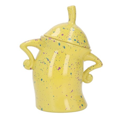 Rolig matförvaringsburk ABS Unik kreativt utseende med lufttät lock Söta förvaringsburkar för godis Heminredning Gul