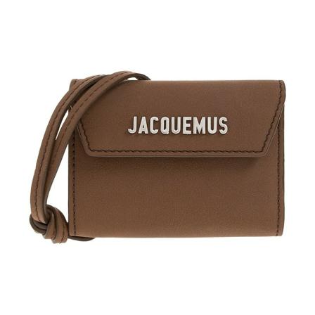 Jacquemus Strapped card case , Bruin , Heren , Maat: ONE Size Portefeuilles