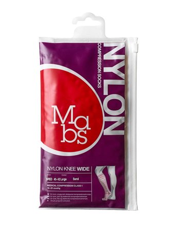 Mabs Nylon Knæstrømpe Wide Sand Sand L, Tøj & Bolig, Strømper, Knæstrømper