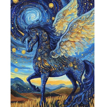 Pegasus timanttimaalaussarja, 5D täyspora fantasiasiivekäs hevostaide, galaksi yö DIY mosaiikki aikuisille, maaginen askarteluprojekti