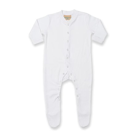 Larkwood Baby Unisex Enfärgad Långärmad Pyjamas 6 Vit