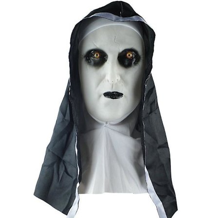 Halloween-dekorasjon Skummel Skummel Maske Grimase Nonne Maske Hettemaske Triks Skummel Maske Opptreden Rekvisitter
