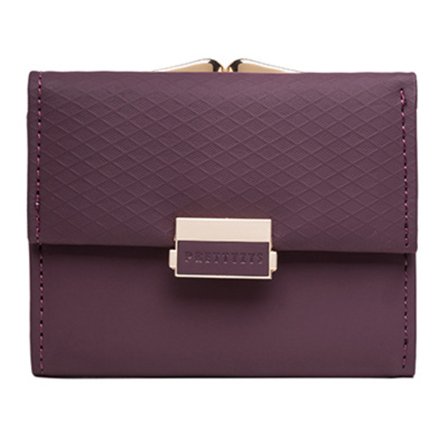 Kvinners søte lille lommebok kortholder kort, burgunder