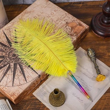 2 STK Fjerpen Kuglepen 04 04