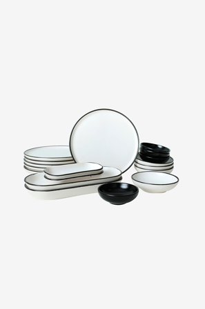 Hermia - Frukostset 18 delar Fiona - Svart - Serviser - Från Homeroom